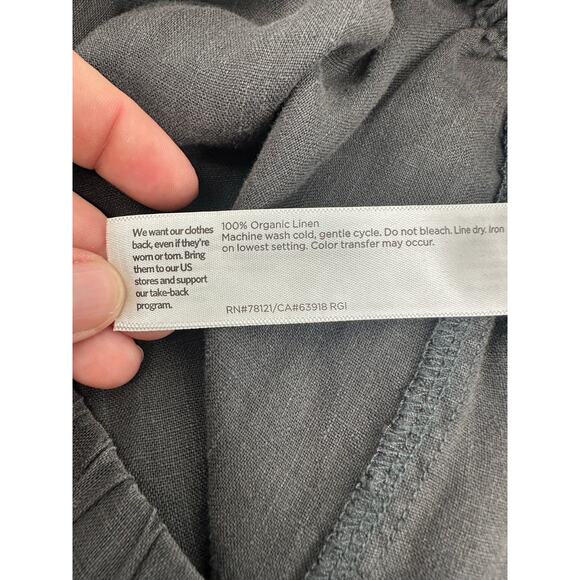 Eileen Fisher Washed-Organic-Linen Délavé Lantern Pants - Picture 10 of 10